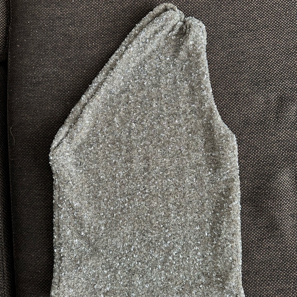Sparkling Silver Sleeveless Zara Top
